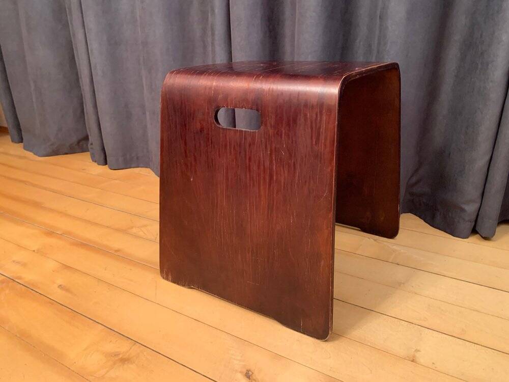 Scandinavian wooden stool, 1970s