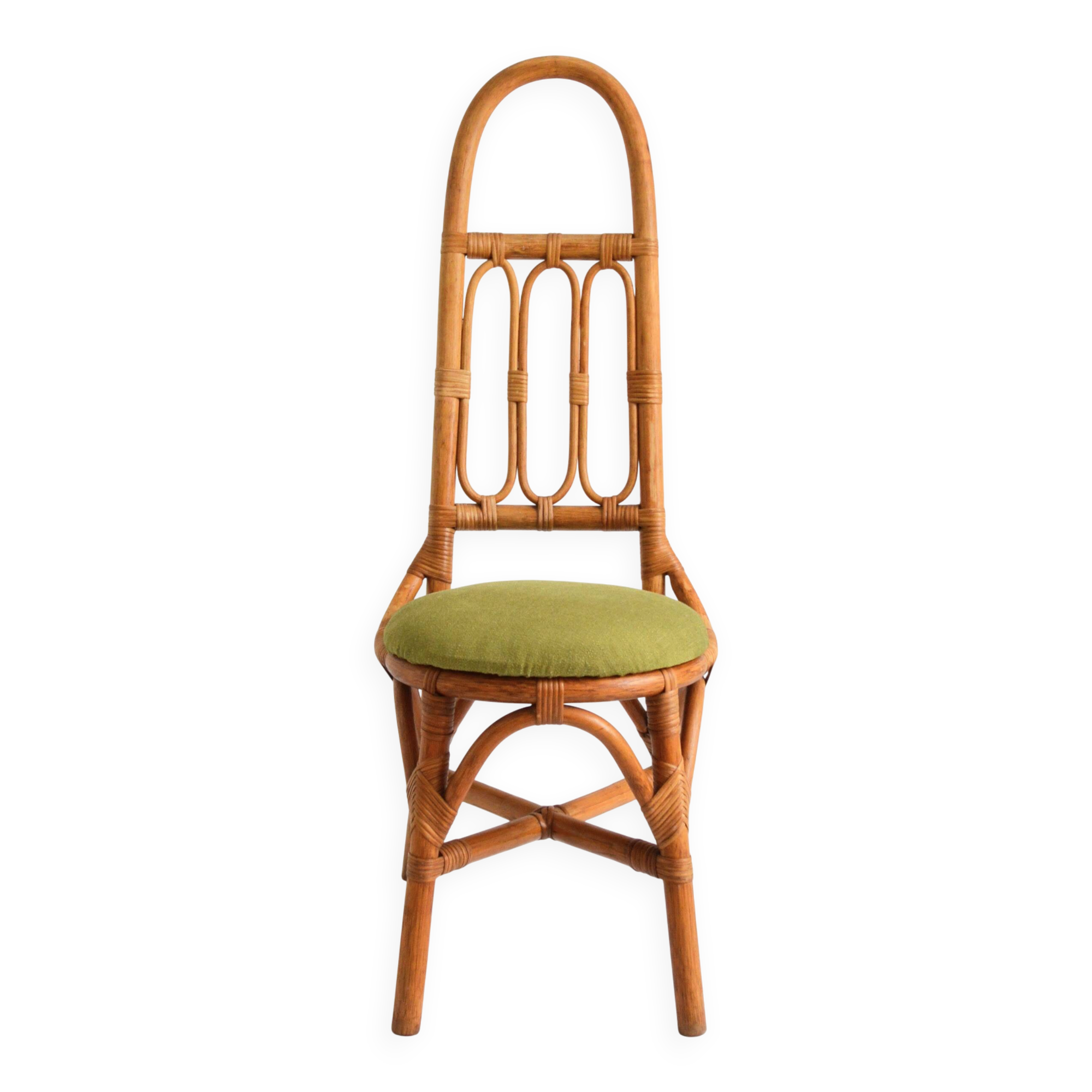 Italian high chairs in bamboo and rattan 1960s (1 / 6)
