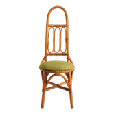 Chaises hautes Italiennes en bambou et rotin 1960s ( 1 / 6)
