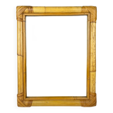 Mid-century bamboo wall mirror, Italy, 1960s