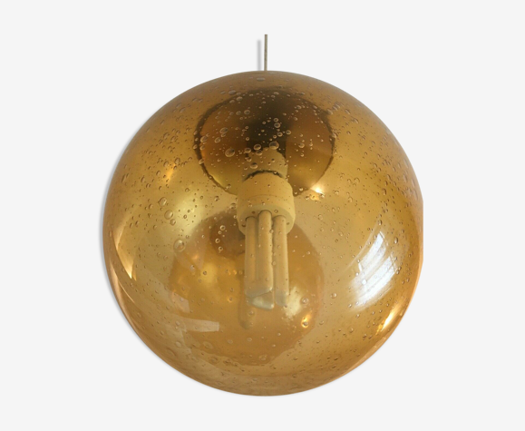 Suspension luminaire boule vintage de la verrerie de Biot | Selency