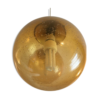 Suspension luminaire boule vintage de la verrerie de Biot