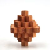 Arjeu wooden puzzle, 1970s sculpture