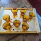 8 amber cups – golden light of the 70s