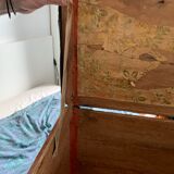 Old painted english marine chest
