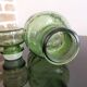 Old green glass carafe