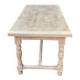 19th century solid oak extendable farmhouse table with drawer 200cm