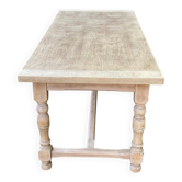 Table de ferme extensible en chêne massif XIXème avec tiroir 200cm