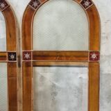 Ensemble de vitraux anciens en fer forgé