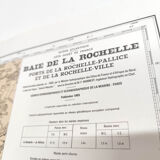 Vintage map of the bay of La Rochelle Charente Maritime 1965