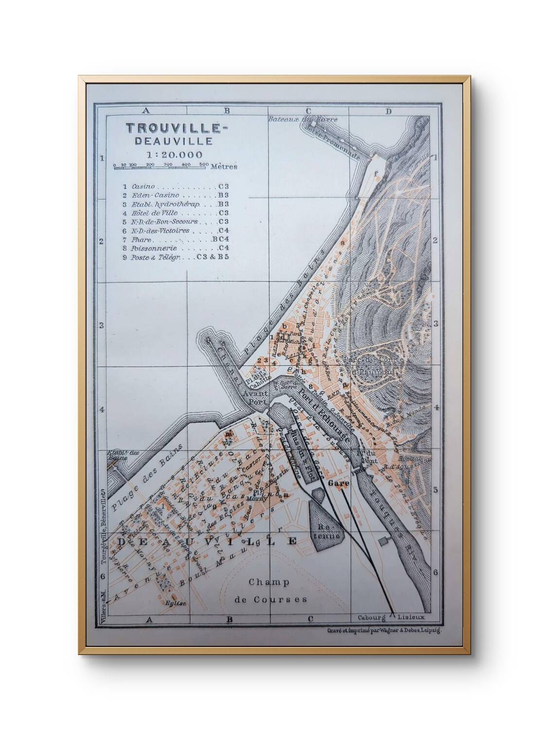 Printed in 1902, Trouville-Deauville, Normandy.