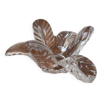 Elegant crystal trinket dish from the 60s