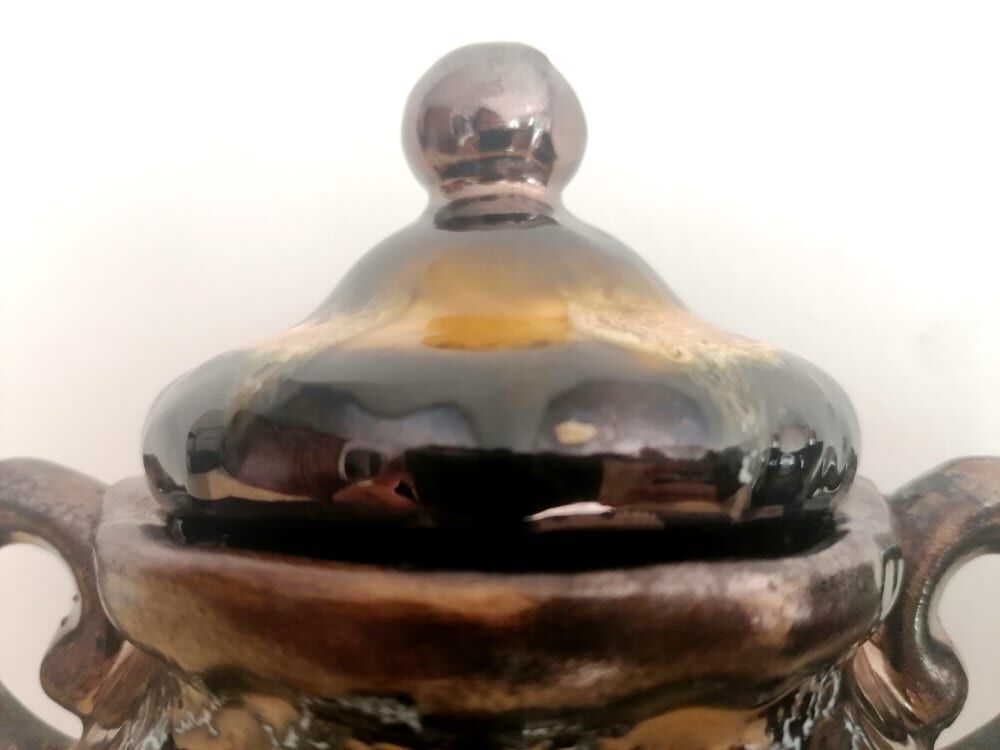 Vallauris tea set in iridescent ceramic 1960