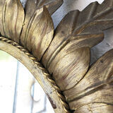 Golden mirror ancient flowery sun