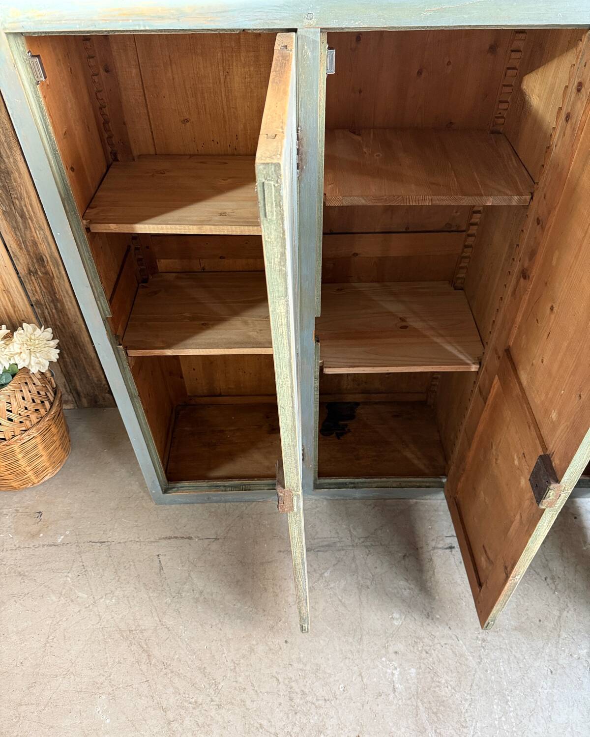 Old three-door workshop cabinet (renovated)