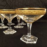 Moser in Carlsbad (Czechoslovakia) series of eleven crystal champagne glasses