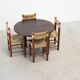 Scandinavian rosewood round dining table