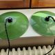 Enameled sheet metal pendant lights