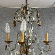 Venetian chandelier with gold and lacquered metal tassels, circa 1940