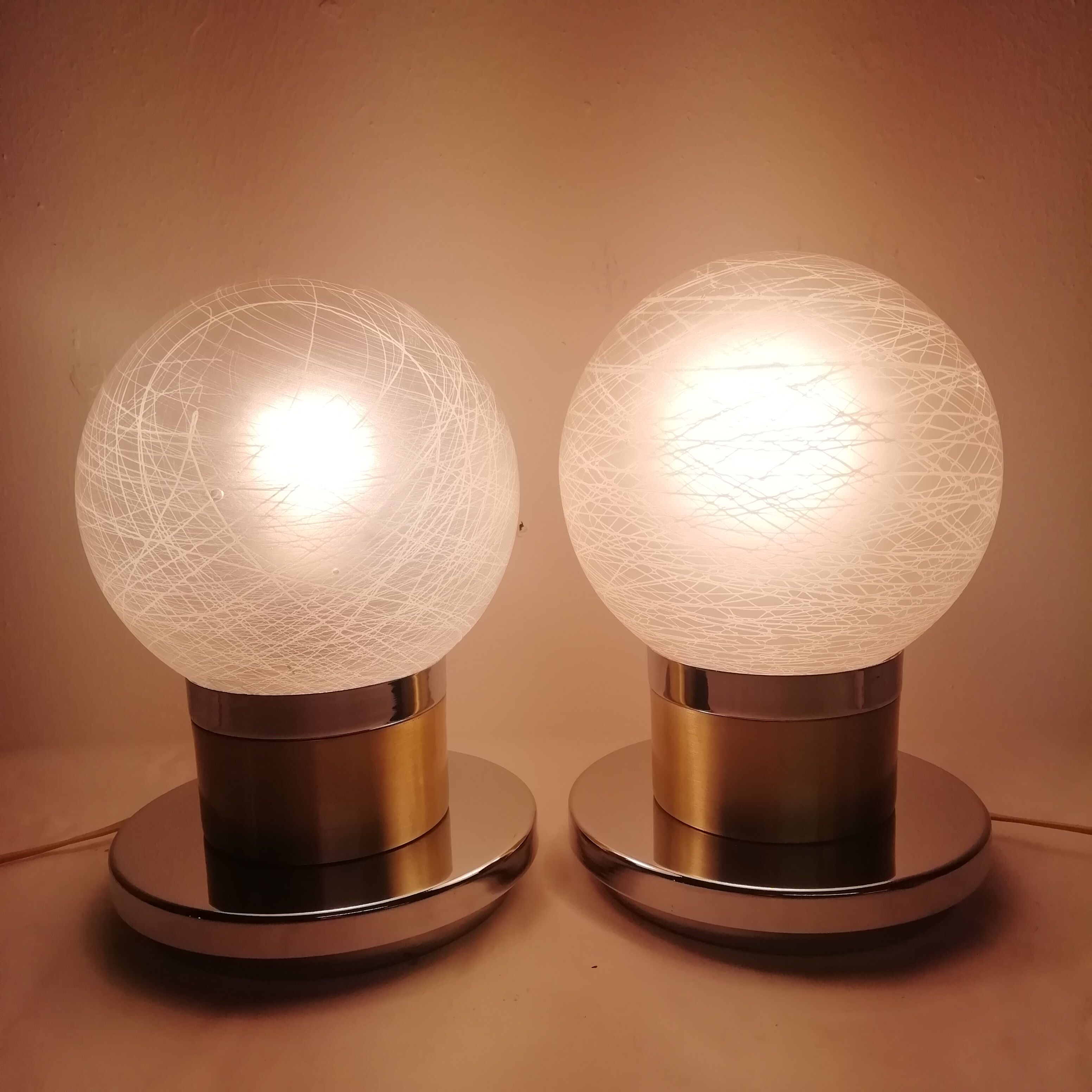 Pair of table lamps, 1970s