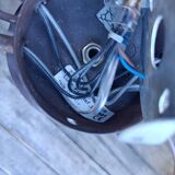 Wrought iron ceiling light with 4 arms & amber tulips | Luce Più Italy