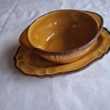 Ochre raviers and sauce bowls from Haute Provence earthenware