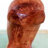 70's olive wood cut
