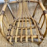 Chaise enfant en rotin vintage