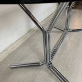 Table verre acier