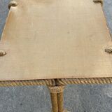 Table basse en corde design vintage années 60
