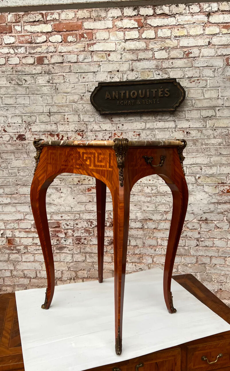 Coffee table in greek marquetry style louis xv