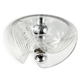 1/2 XL Mid-Century Space Age Wave Glass Ceiling Lights by Koch & Lowy, 70s