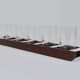 Drinking glass holder by Carl Auböck, made of wood, Austria, 1960s.