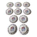 Set of children's dinette plates