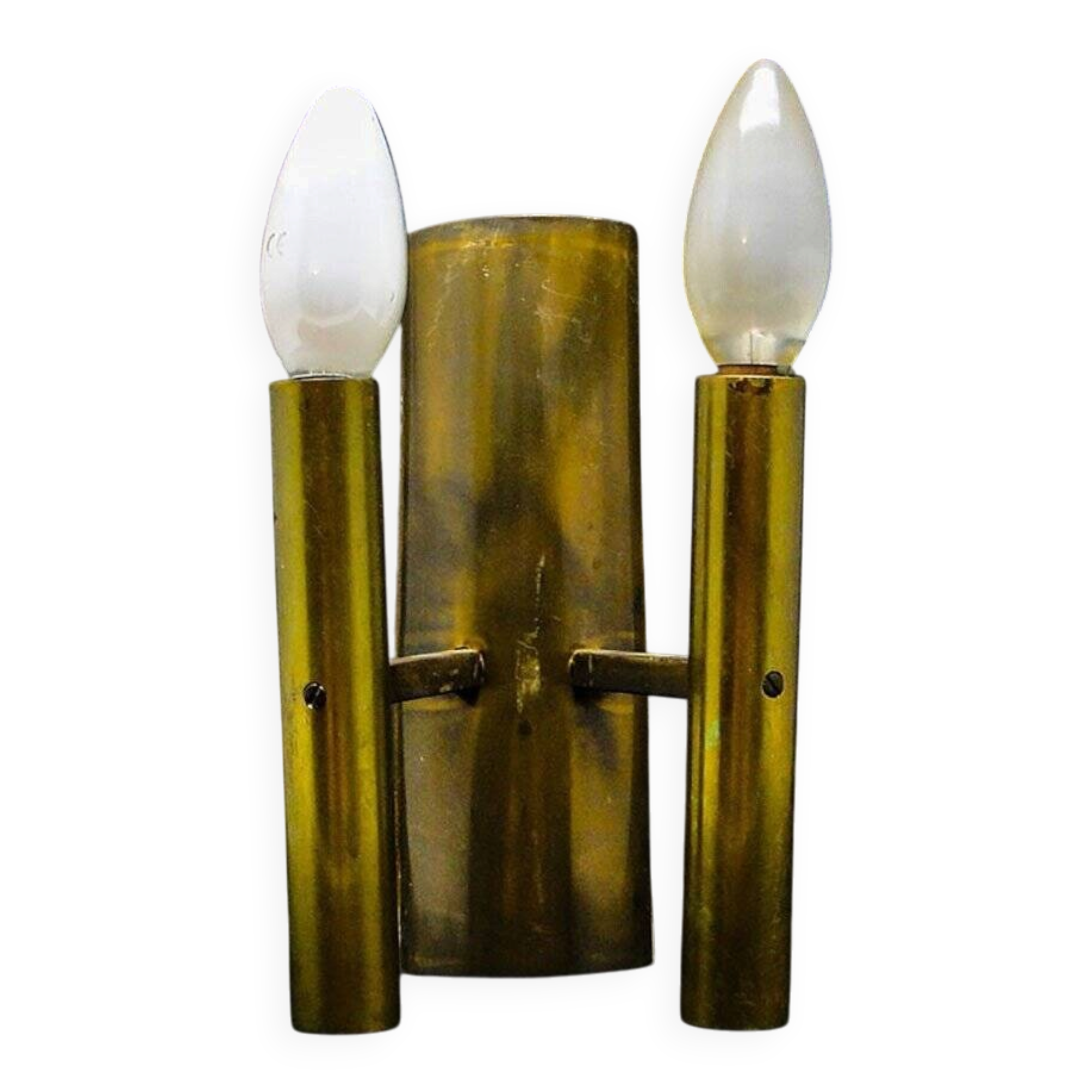 Metal two-armed wall lamp, 1970s