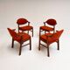 Set reupholstered Danish design chairs by Schou Andersen, 1960s
