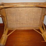 Lot of 2 small 1900-1960 Wicker rattan stools