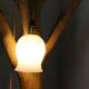 Lamp in white matte opaline, vintage