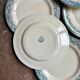 6 flat plates Salins in ironstone, "Directoire" service