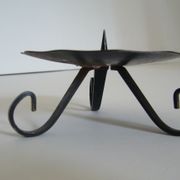 Vintage 1960s wrought iron candlestick