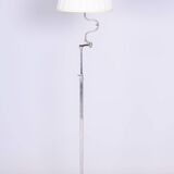 Lampadaire Art Déco restauré, nouvelle électrification, chrome, acier, Tchéquie, années 1920