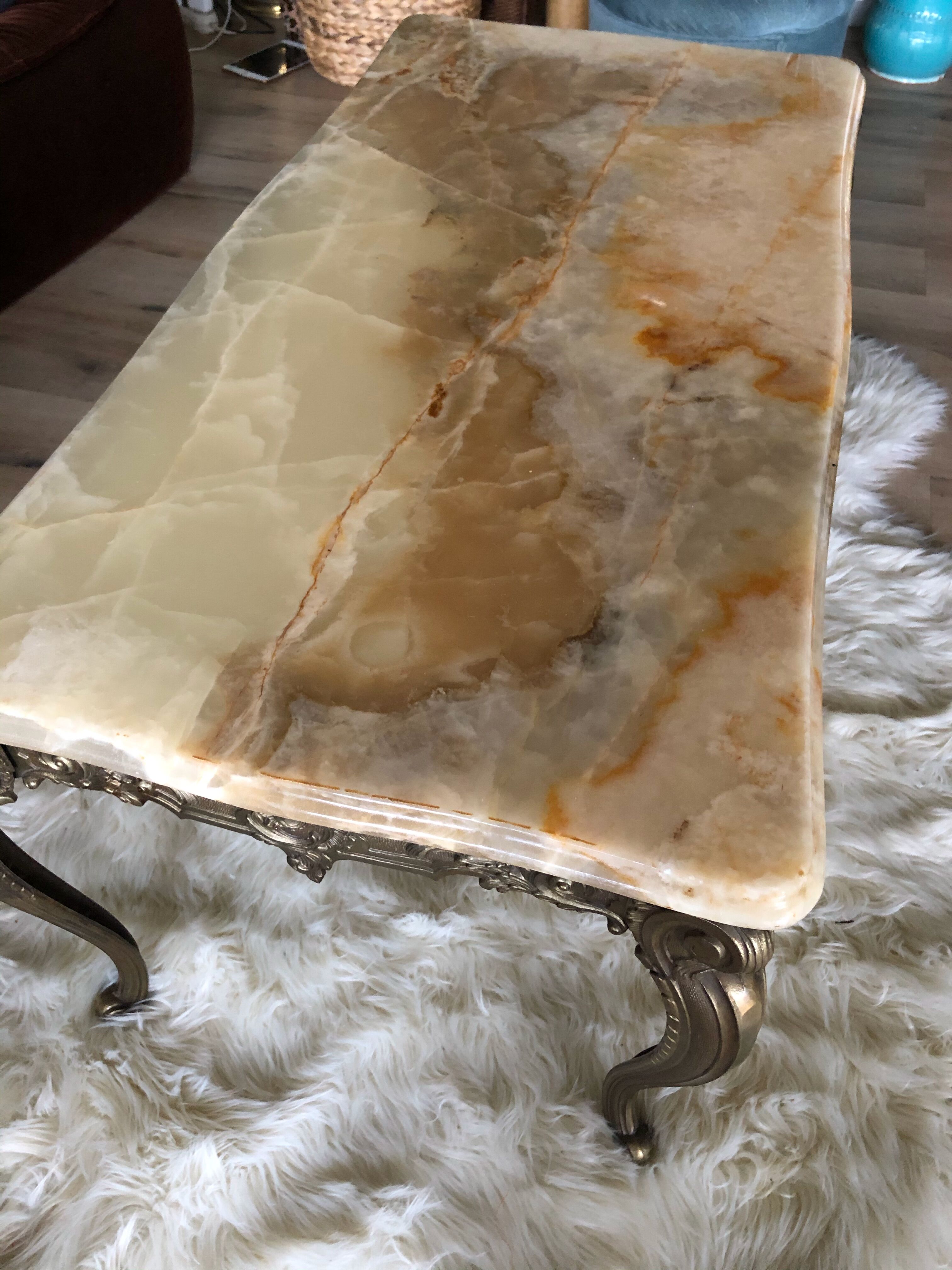 Marble and gold coffee table