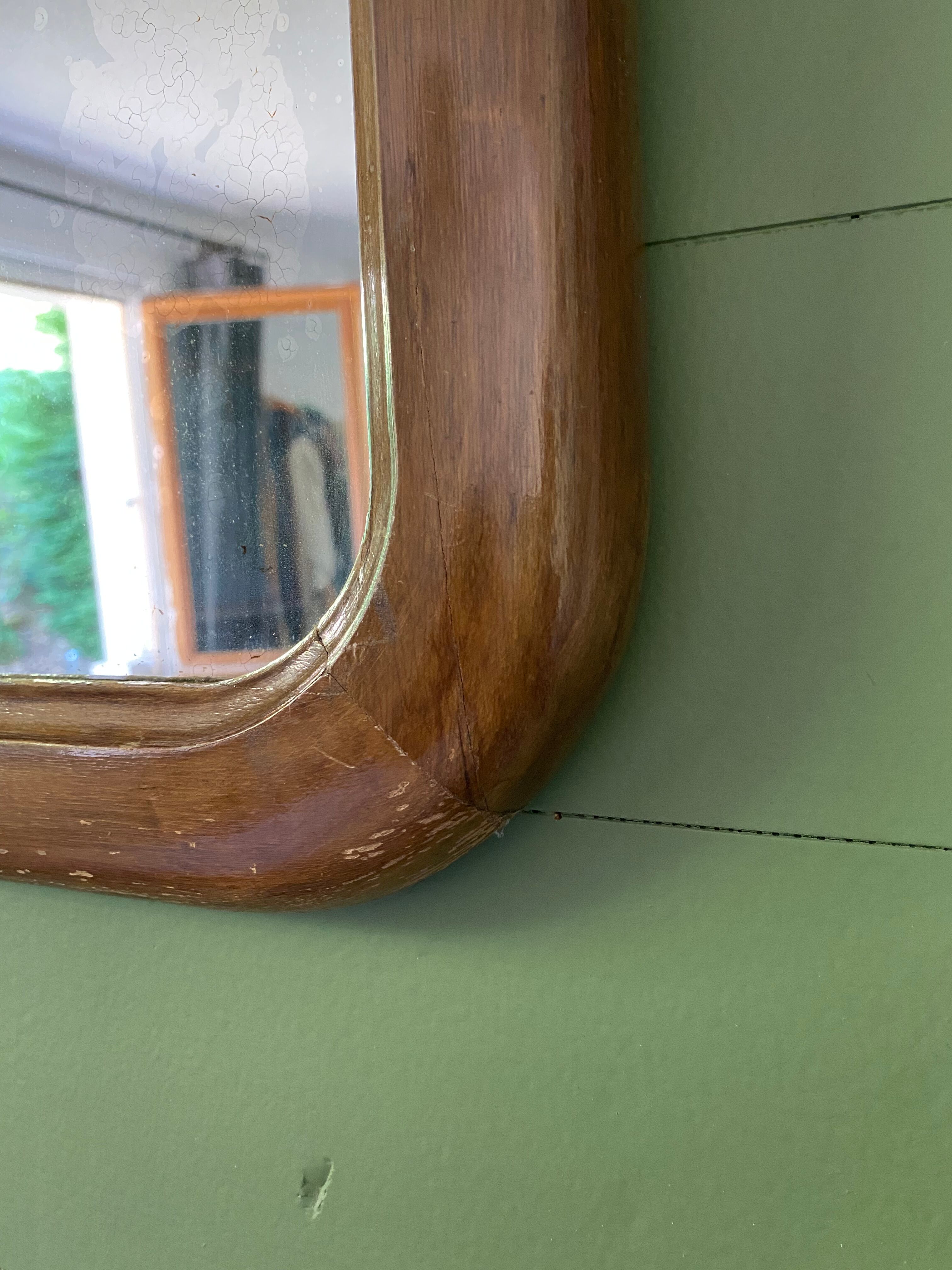Old rectangular mirror