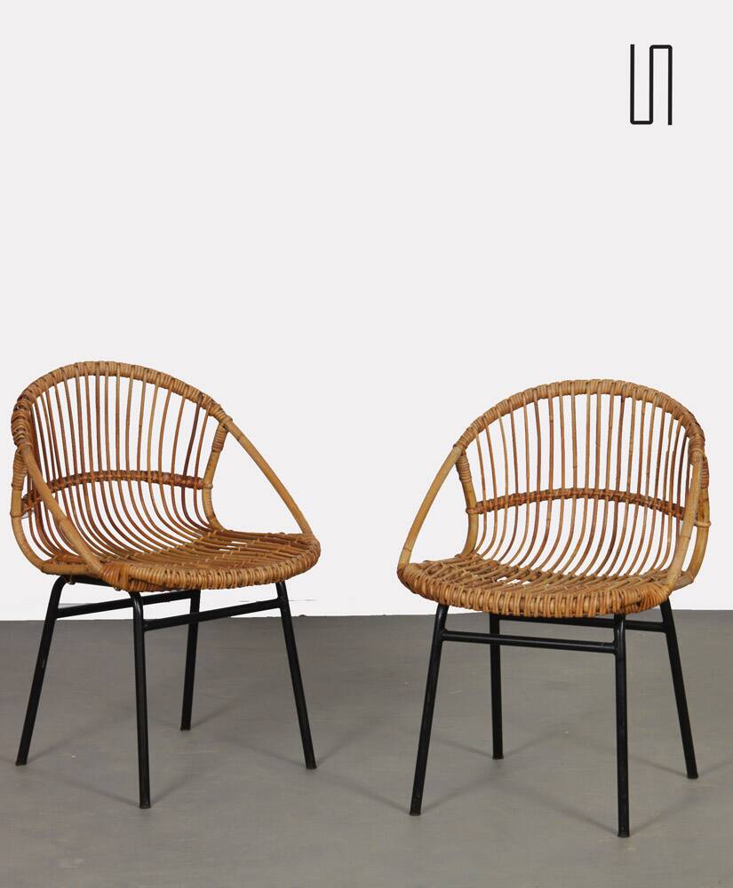 Pair of vintage armchairs by Jan Kalous for Uluv, 1960s