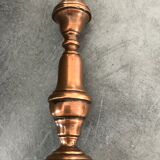 Chandelier bougeoir ancien en cuivre 28,5 cm