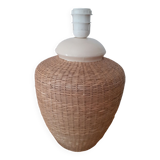 Ceramic lamp base and vegetable fiber