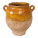 Antique yellow enamel confit pot from the 19th century