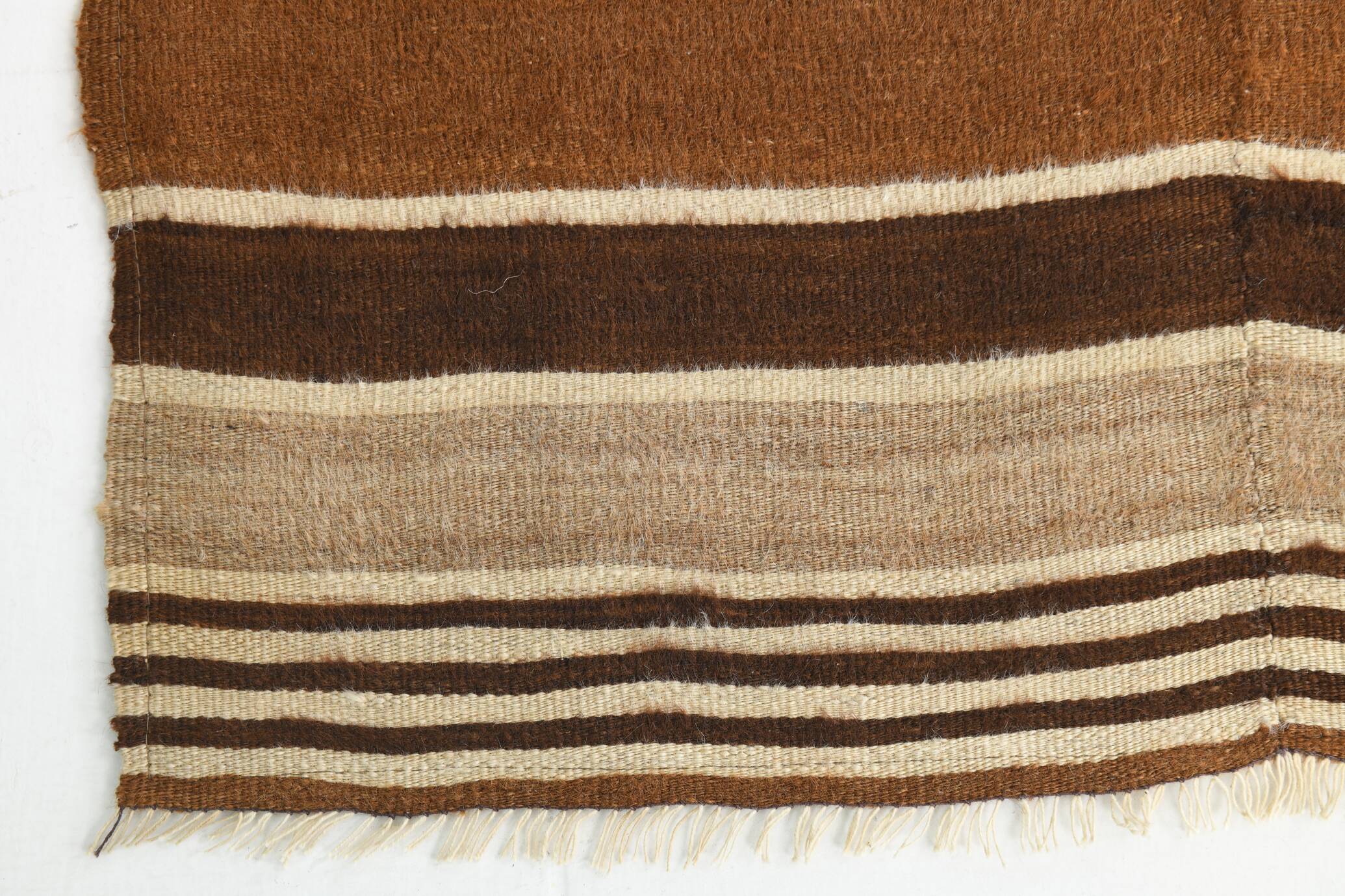 4x5 Vintage Oriental Brown Kilim Rug, 118x163Cm