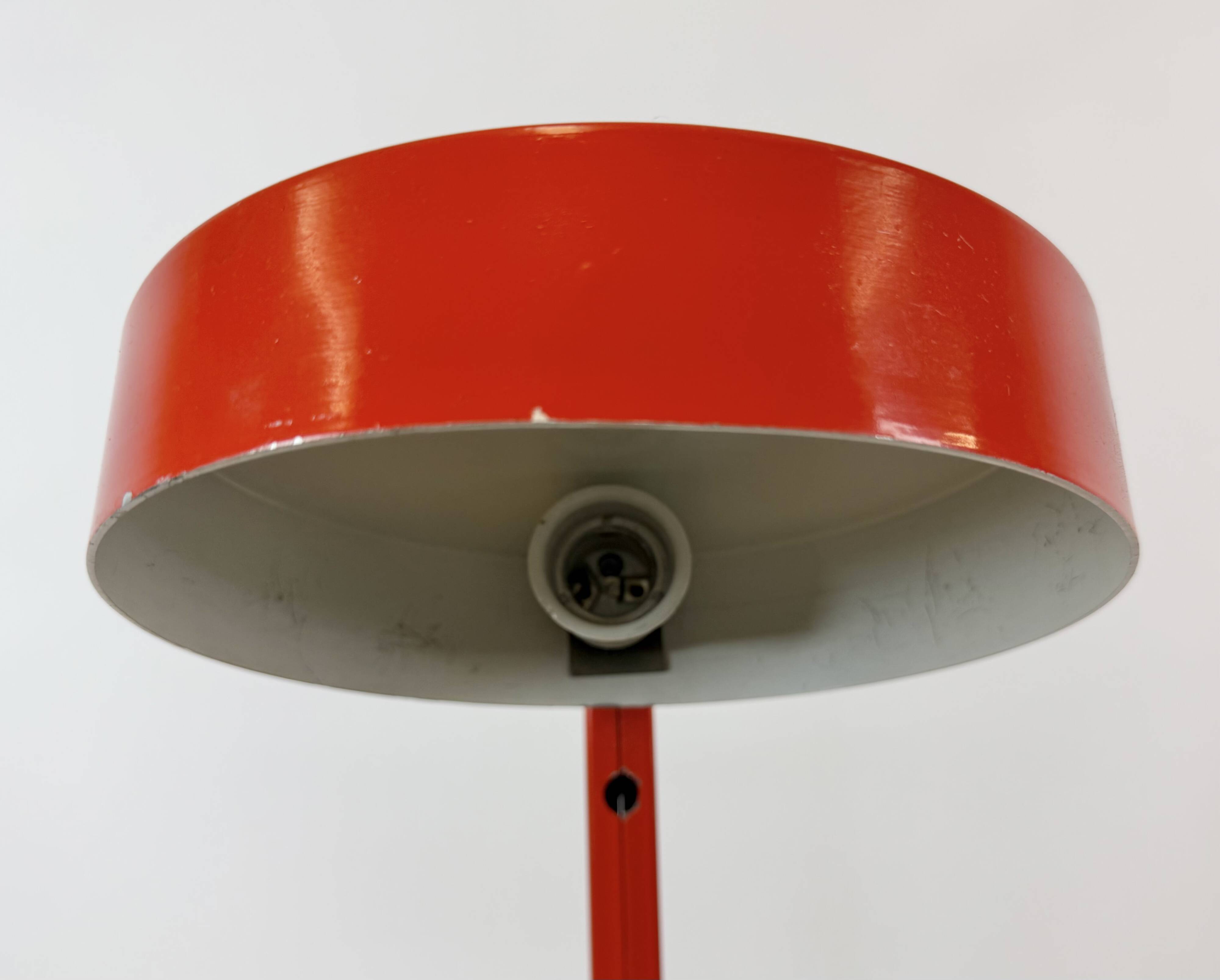 Vintage Red Adjustable Table Lamp, 1970s