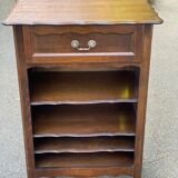 Bibus Louis XV bookcase in solid wood with dark oak finish